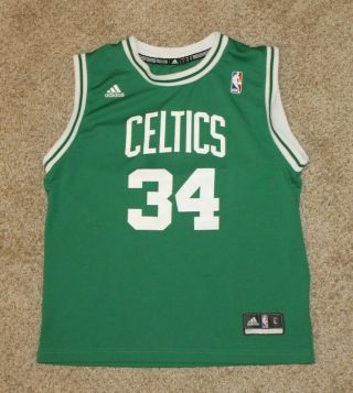 Boston Celtics Jersey Paul Pierce Adidas 34 Green Youth Boys Large Nba