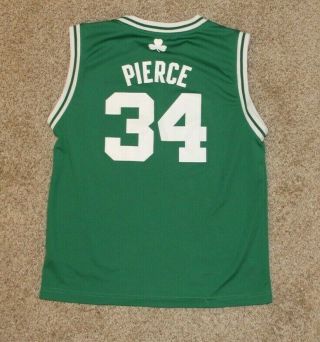 Boston Celtics Jersey Paul Pierce Adidas 34 Green Youth Boys Large NBA 2