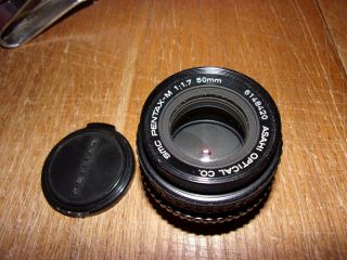 Vintage 35mm Camera Lens Smc Pentax Asahi 1:1.  7 50mm Pk Mount