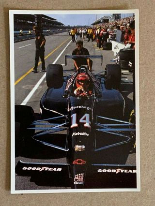 A.  J.  Foyt Indy 500 Car In The Pits Postcard 4 " X 6 "