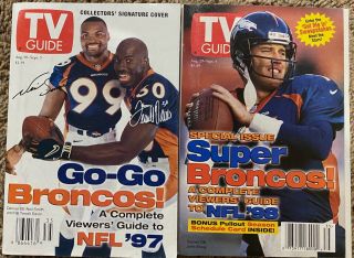 Denver Broncos Tv Guides John Elway (1998) Terrell Davis/neil Smith (1997) No La