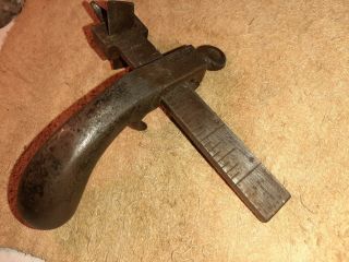 Vintage Antique C S Osborne Pistol Grip Leather Slitting Gauge Knife Tool