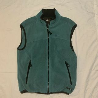 Vintage Teal Nike Acg Fleece Vest,  Size Large