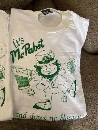 2 Vintage Pabst Xl Tshirt From 80’s/early 90’s.  Mcpabst (and That’s No Blarney)