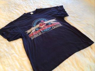 Vintage Cleveland Indians Chief Wahoo T - Shirt Size X - L Blue Tac