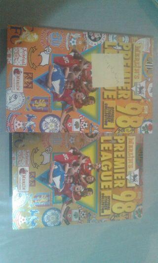 Merlin Premier League Football Stickers Album Complete With Binder/cover 1998