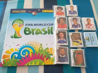 Panini Brazil World Cup 2014 - 640 Loose Stickers Full Set Plus A Empty Album.