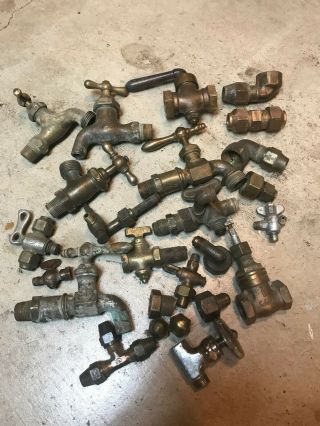 Vintage Fittings Gas & Water Brass/bronze Various Sizes - Steam Punk