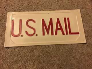 (1) Vintage U.  S.  Mail Plastic Sign - 8 " X 17”