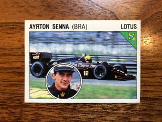 Panini Sticker Ayrton Senna Lotus Supersport 1986 31 Rookie