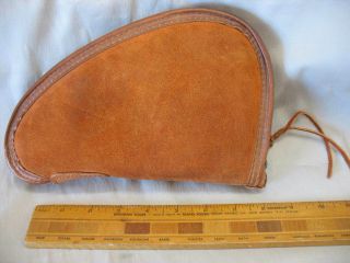 Vintage Browning (327x) Pistol Pouch Soft Leather With Lined Case (8 " X 6 ")