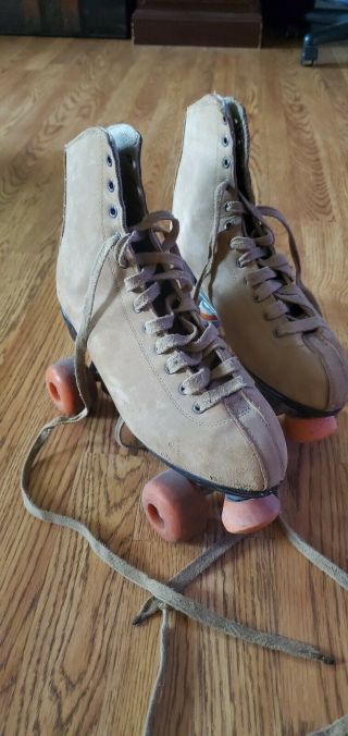 Mens Size 13 - Vintage Leather Suede Rental Roller Skates