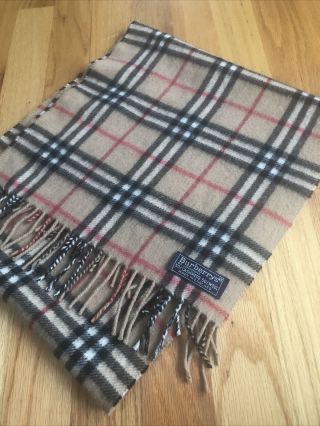 Auth Burberry Vintage Nova Check Plaid 50 Cashmere 50 Wool England