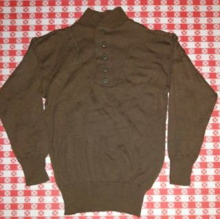 Vintage Military Army Issued 100 Wool Sweater Men 