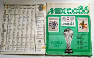 Mexico 86 World Cup Panini Sticker Album - Complete Minor Wear Decent 3