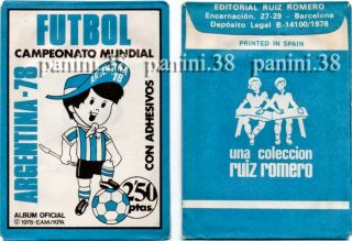Rare Pochette " Wc Argentina 78 " Bustina,  Packet,  Tüte Panini Ruiz Romero 1978