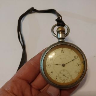 Vtg 1911 Elgin Pocket Watch 17 Jewels Not Running Illinois Watch Nickel Silver