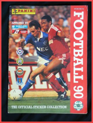 [123] Panini Football 90 1990 Sticker Album | 100 Complete | Vg