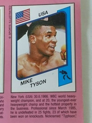 Mike Tyson Rookie Stickers - Near Complete Panini Supersport 1987 Album - Ex Con