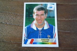 Panini France 98 World Cup Football Sticker - Zinedine Zidane - No 164 - Vgc