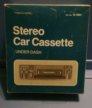 Vintage Realistic Stereo Car Cassette Under Dash Model 12 - 1984
