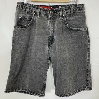 Vintage 90s Levi’s Silvertab Loose Faded Black Shorts Mens Sz 33 Made In Usa