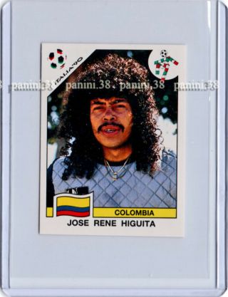 Rare Sticker Jose Rene Higuita " World Cup Italia 90 " Panini 1990