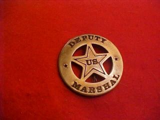 Vintage Deputy U.  S.  Marshall Metal Badge