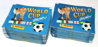 Panini World Cup Story 90 1990 - 100 TÜten Packets Bustine Sobres Pochettes