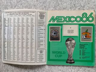 Panini Mexico 86 Sticker Album 60 Complete 1986 World Cup 2
