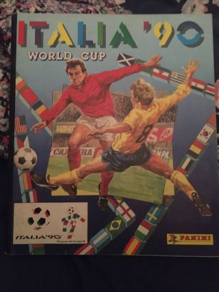 Panini Italia 90 World Cup Sticker Album.  72 Stickers To Complete