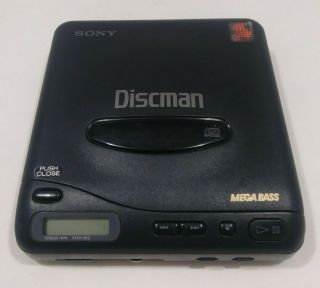 Vtg 1990 Sony Discman Personal Cd/car Player Model D - 11 Black Mega Bass