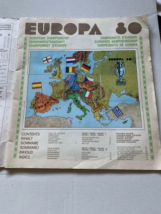 Panini Europa 80 Football Sticker Album - Fully Complete 3