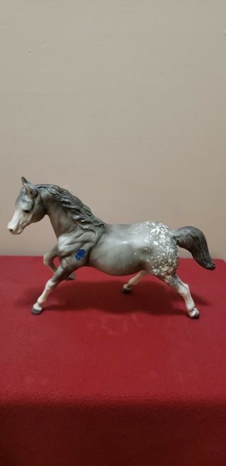 Vintage Breyer Horse Glossy Running Mayer “sugar”.  Has Breyer Sticker