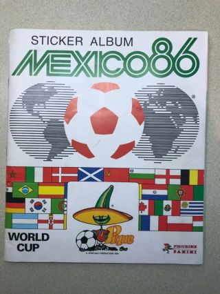 Panini Mexico 86 World Cup Sticker Album.  100 Full,