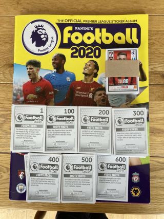 Panini Football 2020 Complete Full Loose Set 636 Stickers,  Update Set,  Album