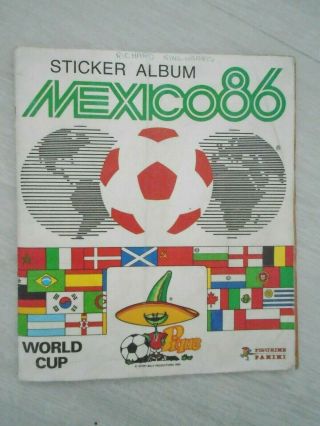 Panini Mexico 86 World Cup Album,  Almost Complete,  8 Stickers Short