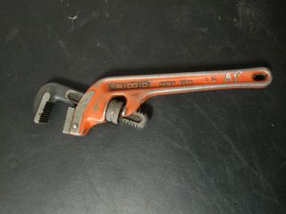 Vintage Rigid Heavy Duty E 12 " Pipe Wrench The Ridge Tool Co.  Elyria Ohio Usa