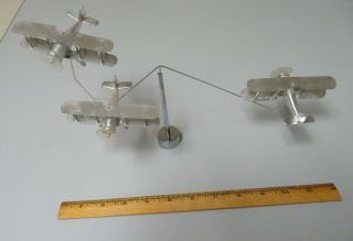 Otagiri Vintage Kinetic Art Balance Toy Airplanes.  Desk Accessory.  Novelty.