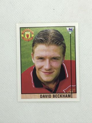 David Beckham Merlin 1996 96 Premier League Manchester United Rookie Sticker 40