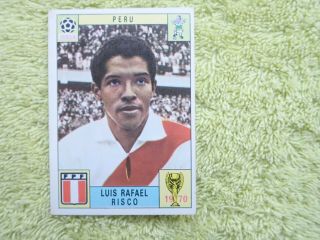 1970 Panini Mexico 70 World Cup Luis Rafael Risco Peru Football Card