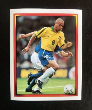 Ronaldo Sticker Brazil 1998 Merlin Mcdonalds Soccer Rare World Cup Real
