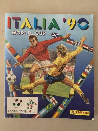 Panini Italia 90 World Cup Sticker Album.  Not Complete