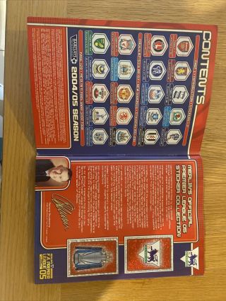 100 Complete Merlin ' s Premier League 2005 Football Sticker Album & Binder 3