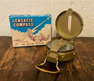 Vintage Lensatic Compass Liquid Compass - Japan