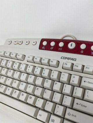 Compaq Desktop Vintage USB Tactile Keyboard (Model KU - 9978) - Rare Red 3
