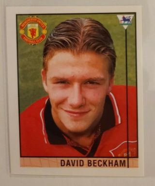 David Beckham Rookie Merlin Premier League 96 Sticker Manchester United