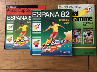 Panini 82 World Cup Albums,  Espana 82,  World Cup Stories,  Official Programme,