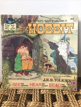 Vintage The Hobbit Read Along Book And Record 1977 Rankin Bass 368 Tolkien