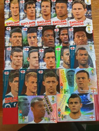 Panini Adrenalyn World Cup 2014 Brazil Complete Set 21 Uk Extra Cards